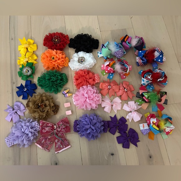 33 Pieces-Kids Hair Bow & Headband Collection NWOT - Picture 11 of 15